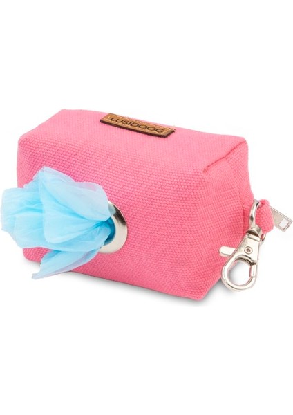 Açık Pembe Köpek Kaka Poşeti Çantası ve Gezdirme Kayış Seti