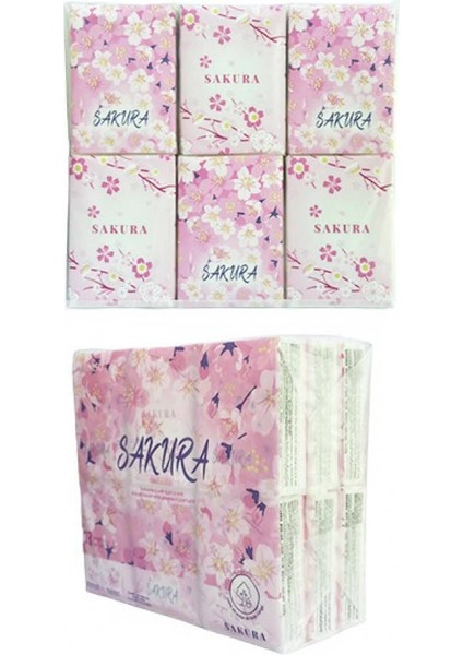 Sakura Serisi Kağıt Mendil (18 Adet)