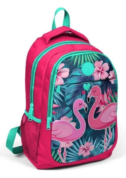 Flamingo Baskılı Beslenme Okul Çantası Kalemlik + Matara fiyatları