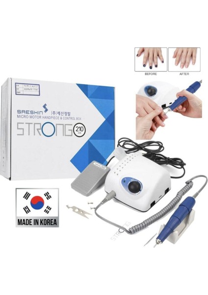 STRONG210 Protez Tırnak Freze Makinası