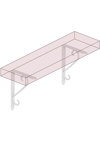 2 Adet Raf Altı L Ayak Beyaz Dekoratif Demir Raf Ayağı 15X11 cm