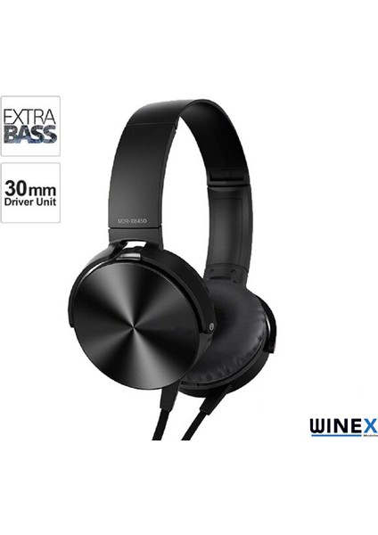 Hd Extra Bass Kablolu Mikrofonlu Kulaklık Siyah