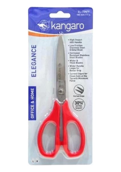 Makas Elegance 185 mm Kırmızı El 73 / Kangaro