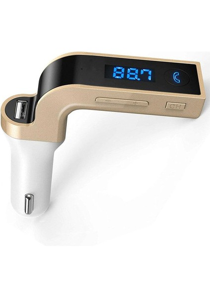 Carg7 Fm Transmitter Oto Çakmaklık Şarj USB Girişli Araç Bluetooth Mp3 Çalar Cihazı