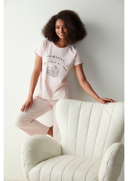 Base Pancake Pantolon Pijama Takımı