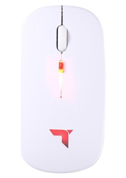 Tm-12 Ergonomik Rgb Işıklı Kablosuz Beyaz Optik Mouse
