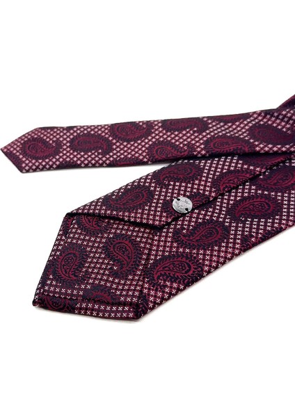 Bordo Şal Desen Mendilli Klasik Kravat KK11880 modelleri