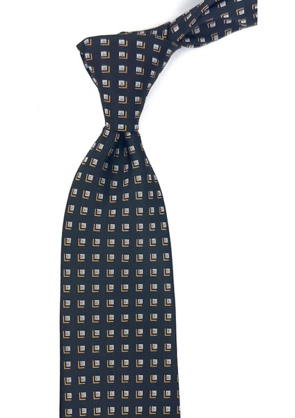 Siyah Küçük Desen Mendilli Klasik Kravat KK11845