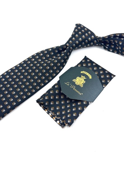 Siyah Küçük Desen Mendilli Klasik Kravat KK11845 fiyatları