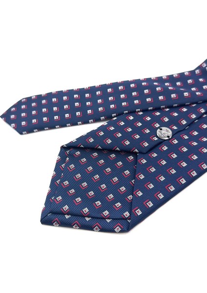 Lacivert Küçük Desen Mendilli Klasik Kravat KK11847 modelleri
