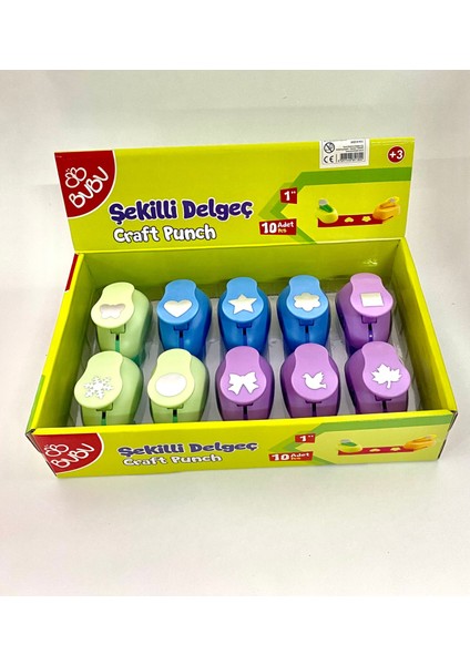 Şekilli Delgeç 10 'lu ( 1 Paket ) Delme Alanı Çapı 2.2cm