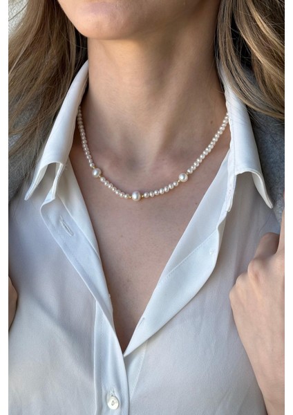 925 Ayar Gümüş Dorikalı 4 mm Inci Kadın Kolye Bileklik Ikili Set indirimleri