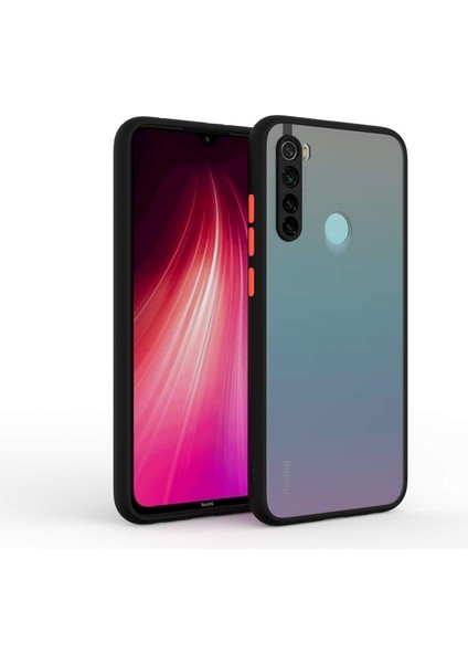 Xiaomi Redmi Note 8 Kılıf Mat Parmak Izi Yapmaz Kamera Korumalı Renkli Tuşlu Sert Silikon