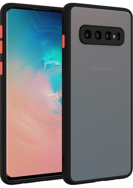 Samsung Galaxy S10 Plus Kılıf Mat Parmak Izi Yapmaz Kamera Korumalı Renkli Tuşlu Sert Silikon