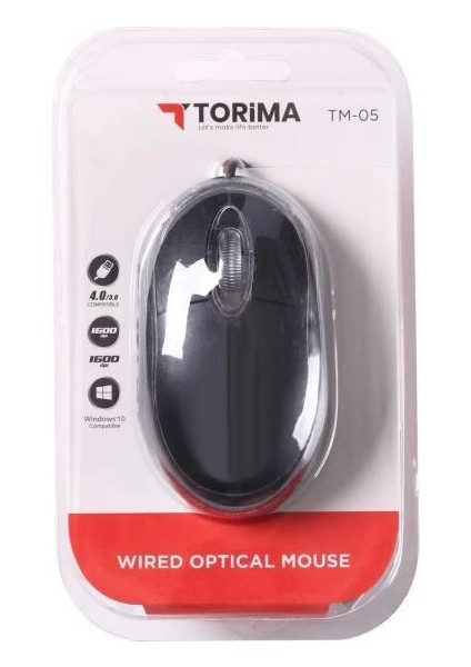 Tm-05 Kablolu Siyah Optik Mouse