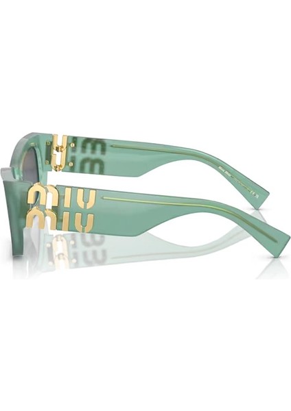 09WS 19LO9T 53 Kadın Dikdörtgen Şeffaf Yeşil Kemik Güneş Gözlüğü modelleri