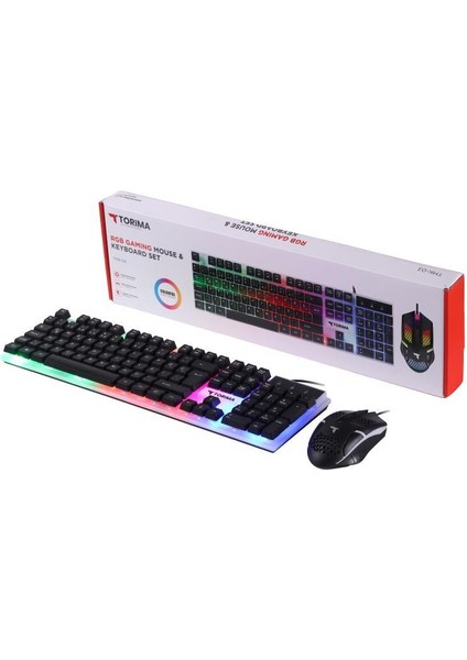 Tmk-03 Gaming Rgb Işıklı Kablolu Q Klavye ve Mouse Seti Siyah