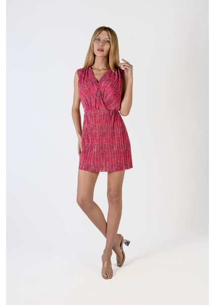 Şifon Desenli Elbise modelleri