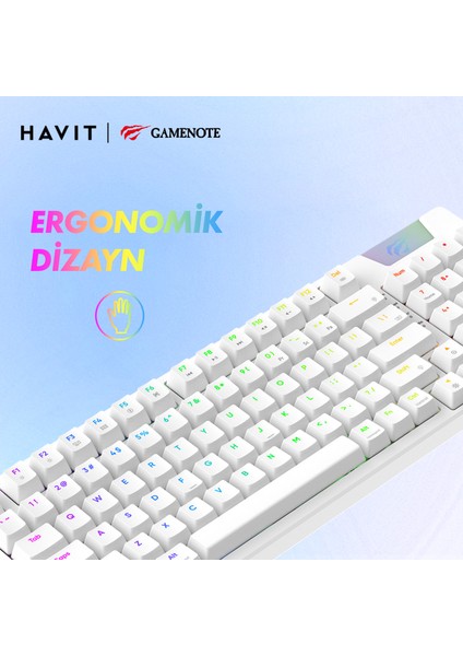 Gamenote KB885L Rgb Backlit Gaming Mekanik Klavye Profesyonel Gasket