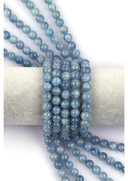 Kyanit ( Ab Kalite ) Doğal Taş Dizi 8 mm Küre Kesim