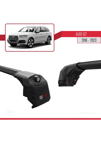 Audi Q7 (4m) 2016 ve Sonrası ile Uyumlu Ace-2 Ara Atkı Tavan Barı Siyah fırsatları