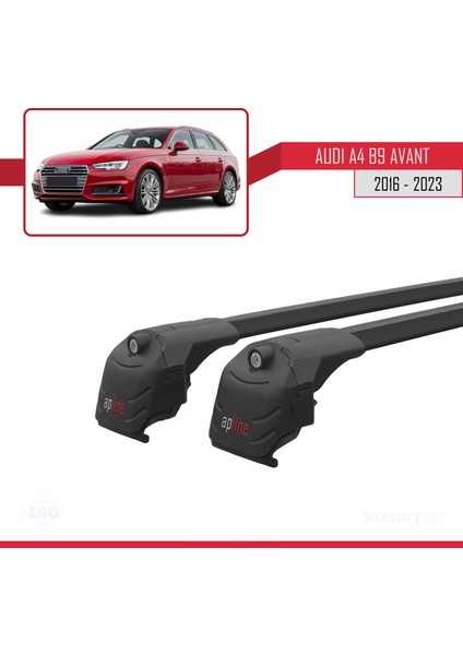 Audi A4 (B9) Avant 2016 ve Sonrası ile Uyumlu Ace-2 Ara Atkı Tavan Barı Siyah