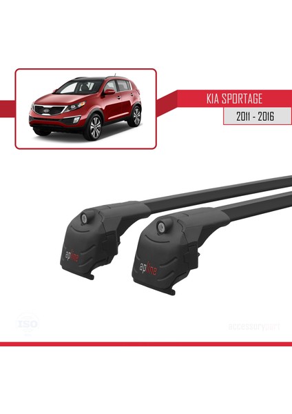 Kia Sportage (Sl) 2011-2016 Arası ile Uyumlu Ace-2 Ara Atkı Tavan Barı Siyah modelleri