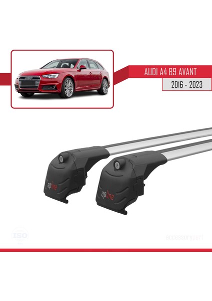 Audi A4 (B9) Avant 2016 ve Sonrası ile Uyumlu Ace-2 Ara Atkı Tavan Barı Gri