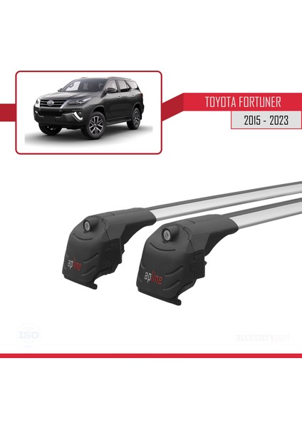 Toyota Fortuner (AN160) 2015 ve Sonrası ile Uyumlu Ace-2 Ara Atkı Tavan Barı Gri modelleri