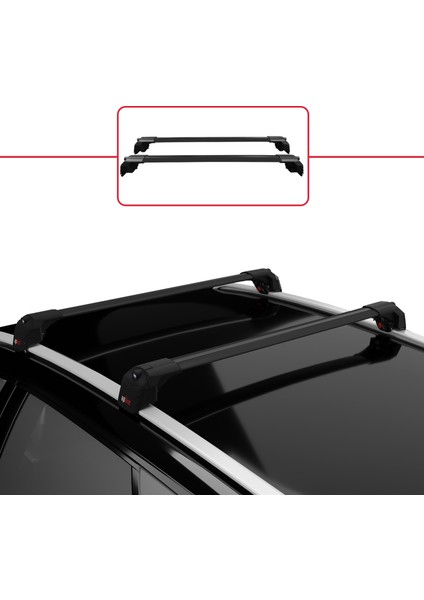 Dacia Lodgy 2012-2022 Arası ile Uyumlu Ace-2 Ara Atkı Tavan Barı Siyah fiyatları