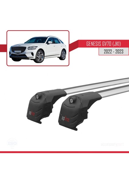 Genesis GV70 (Jk1) 2022 ve Sonrası Arası ile Uyumlu Ace-2 Ara Atkı Tavan Barı Gri