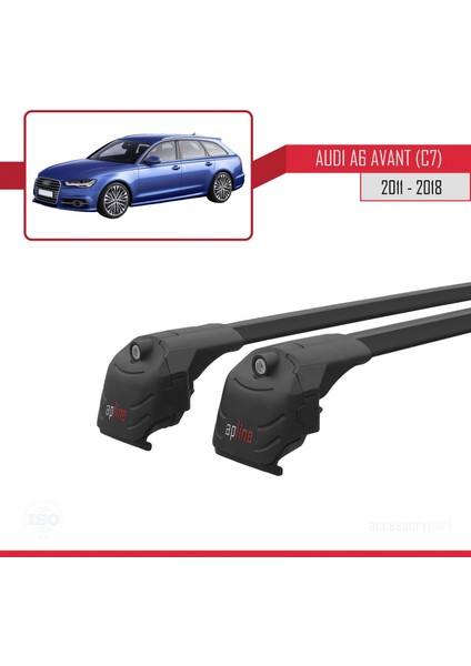 Audi A6 Avant (C7) 2011-2018 Arası ile Uyumlu Ace-2 Ara Atkı Tavan Barı Siyah modelleri