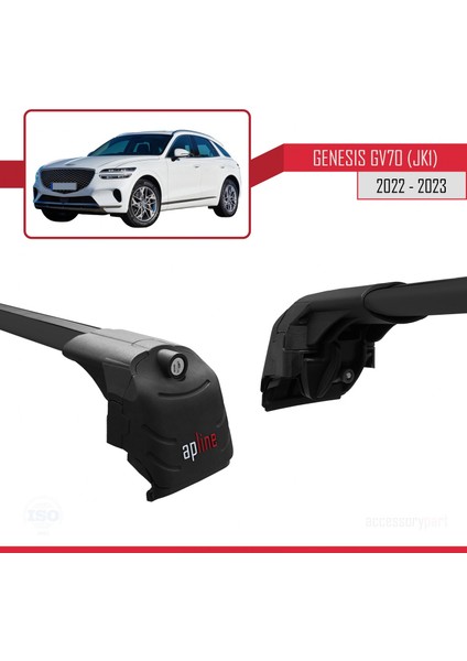 Genesis GV70 (Jk1) 2022 ve Sonrası Arası ile Uyumlu Ace-2 Ara Atkı Tavan Barı Siyah