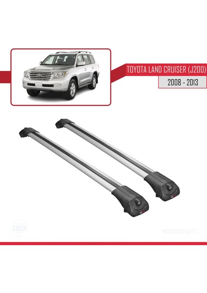 Toyota Land Cruiser (J200) 2008-2021 Arası ile Uyumlu Ace-1 Ara Atkı Tavan Barı Gri modelleri