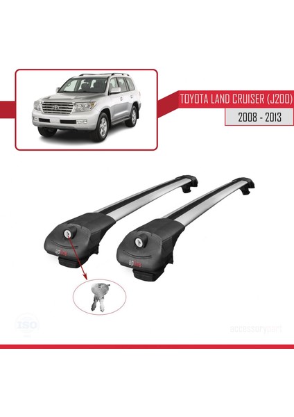 Toyota Land Cruiser (J200) 2008-2021 Arası ile Uyumlu Ace-1 Ara Atkı Tavan Barı Gri fırsatları