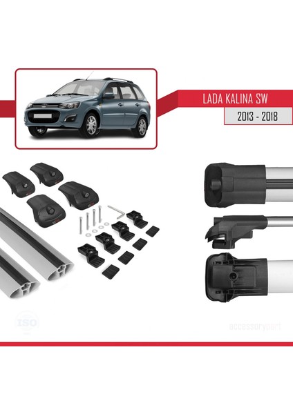 Lada Kalina Sw 2013-2018 Arası ile Uyumlu Ace-1 Ara Atkı Tavan Barı Gri indirimleri