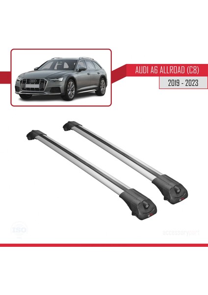 Audi A6 Allroad (C8) 2019 ve Sonrası ile Uyumlu Ace-1 Ara Atkı Tavan Barı Gri modelleri