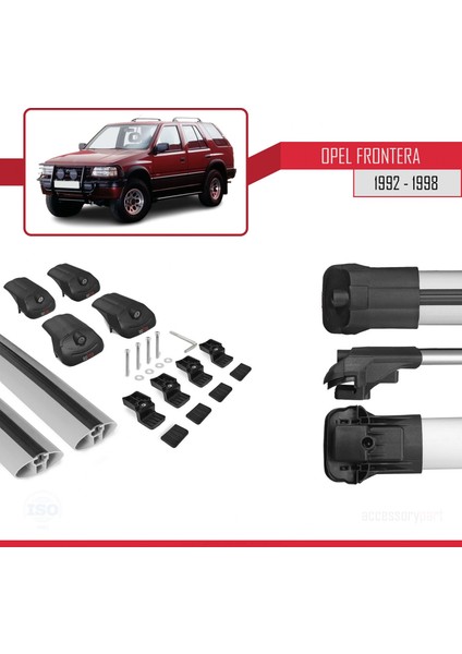 Opel Frontera 1992-1998 Arası ile Uyumlu Ace-1 Ara Atkı Tavan Barı Gri