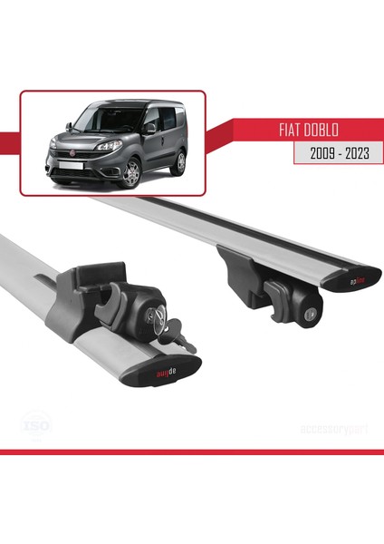 Fiat Doblo 2009 ve Sonrası ile Uyumlu Hook Model Anahtar Kilitli Ara Atkı Tavan Barı Gri indirimleri