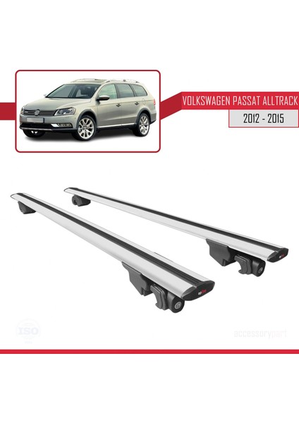 Volkswagen Passat Alltrack 2012-2015 Arası ile Uyumlu Hook Model Anahtar Kilitli Ara Atkı Tavan Barı Gri fırsatları