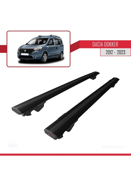 Dacia Dokker 2012 ve Sonrası ile Uyumlu Hook Model Anahtar Kilitli Ara Atkı Tavan Barı Siyah modelleri