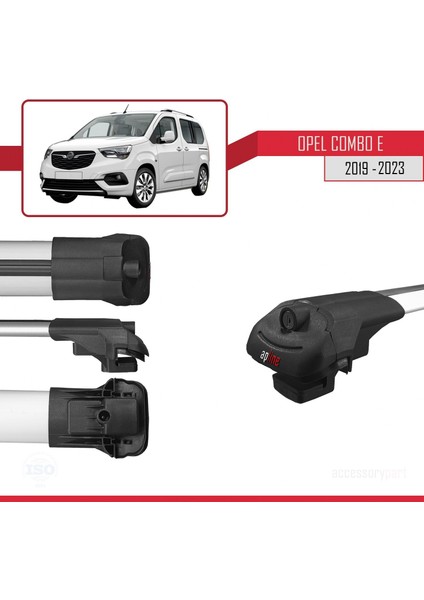 Opel Combo (E) 2019 ve Sonrası ile Uyumlu Ace-1 Ara Atkı Tavan Barı Gri 4 Adet Bar fırsatları