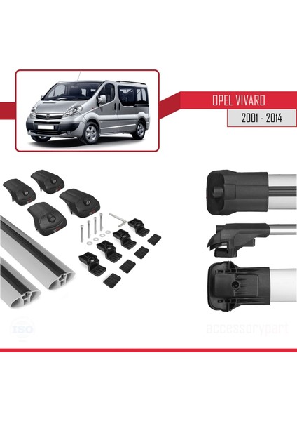 Opel Vivaro 2001-2014 Arası ile Uyumlu Ace-1 Ara Atkı Tavan Barı Gri indirimleri