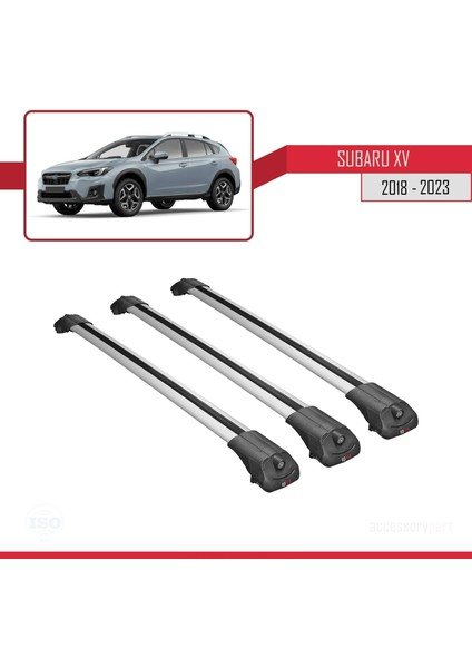 Subaru Xv 2018 ve Sonrası ile Uyumlu Ace-1 Ara Atkı Tavan Barı Gri 3 Adet Bar modelleri
