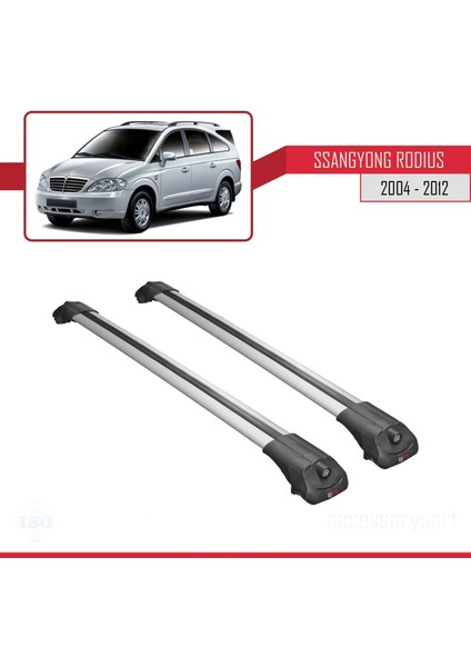Ssangyong Rodius 2004-2012 Arası ile Uyumlu Ace-1 Ara Atkı Tavan Barı Gri