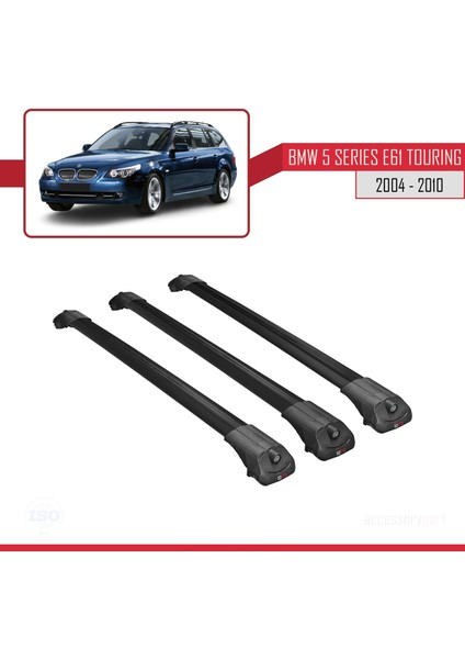 Bmw 5 Serisi (E61) Tourıng 2004-2010 Arası ile Uyumlu Ace-1 Ara Atkı Tavan Barı Siyah 3 Adet Bar modelleri