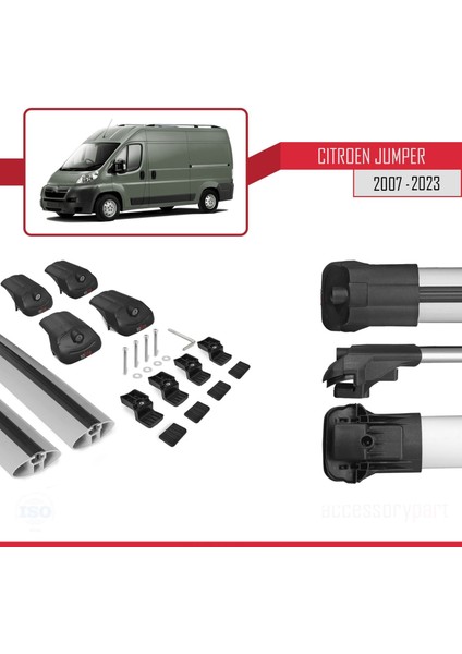 Citroen Jumper 2007 ve Sonrası ile Uyumlu Ace-1 Ara Atkı Tavan Barı Gri indirimleri