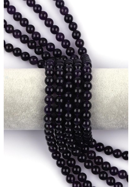 Ametist ( Ab Kalite ) Doğal Taş Dizi 8 mm Küre Kesim