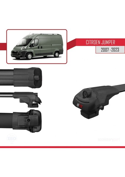 Citroen Jumper 2007 ve Sonrası ile Uyumlu Ace-1 Ara Atkı Tavan Barı Siyah 4 Adet Bar fırsatları