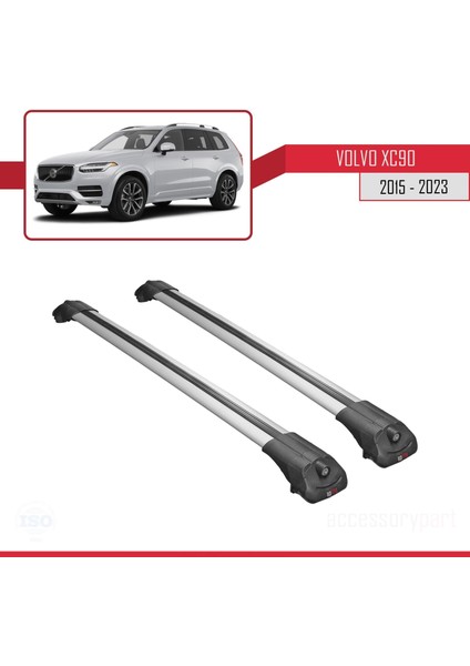 Volvo XC90 2015 ve Sonrası ile Uyumlu Ace-1 Ara Atkı Tavan Barı Gri modelleri